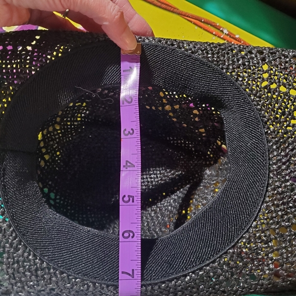 NWT Cowboy/Cowgirl Black /Turquoise Straw Hat Womens - Picture 6 of 6